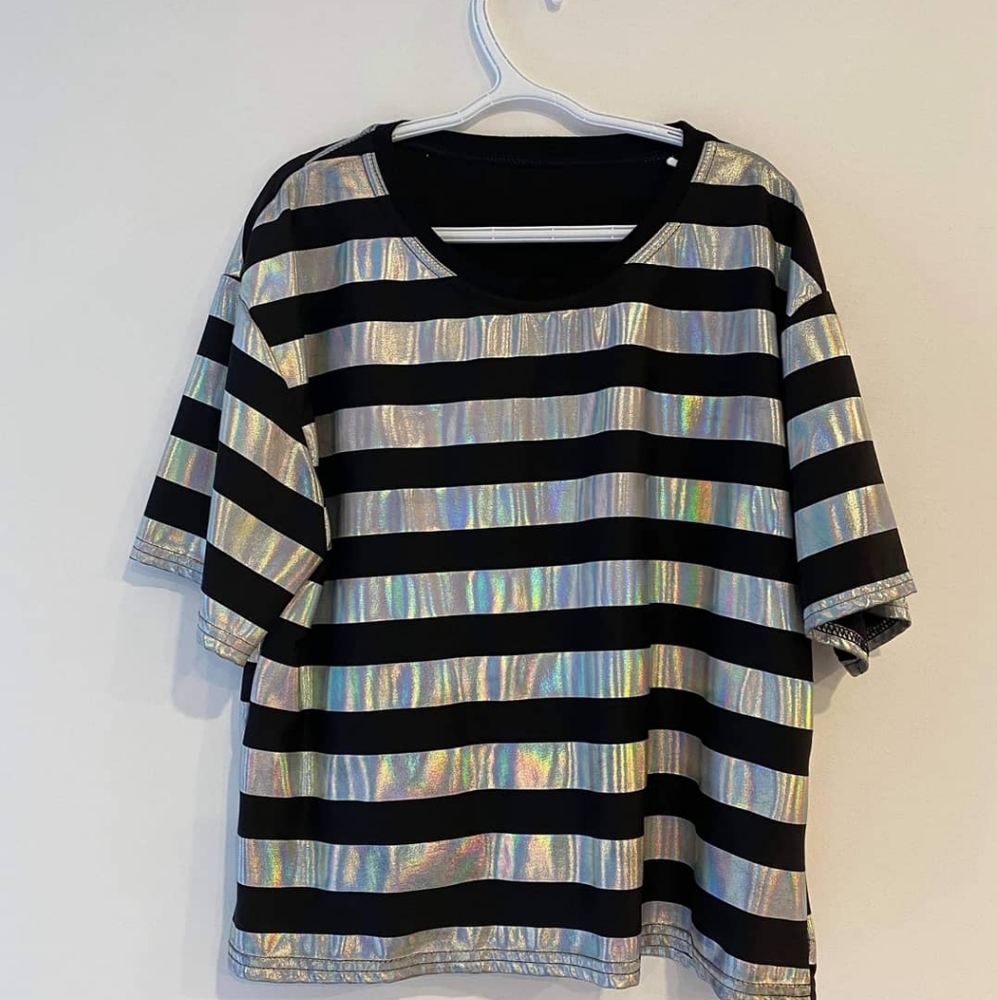 Blackmilk mettalic crop top